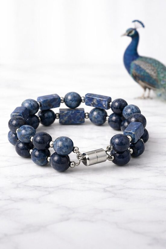 Dabīgo pērļu rokassprādze "Pāva Elegance"